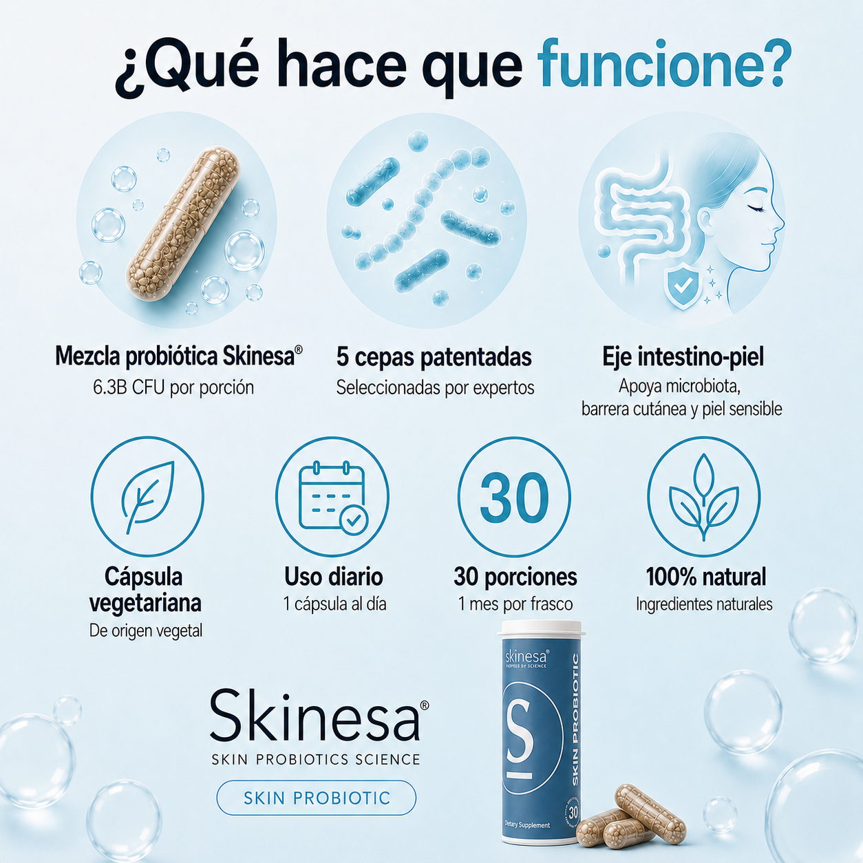 Skinasa | Probióticos para la salud de la piel