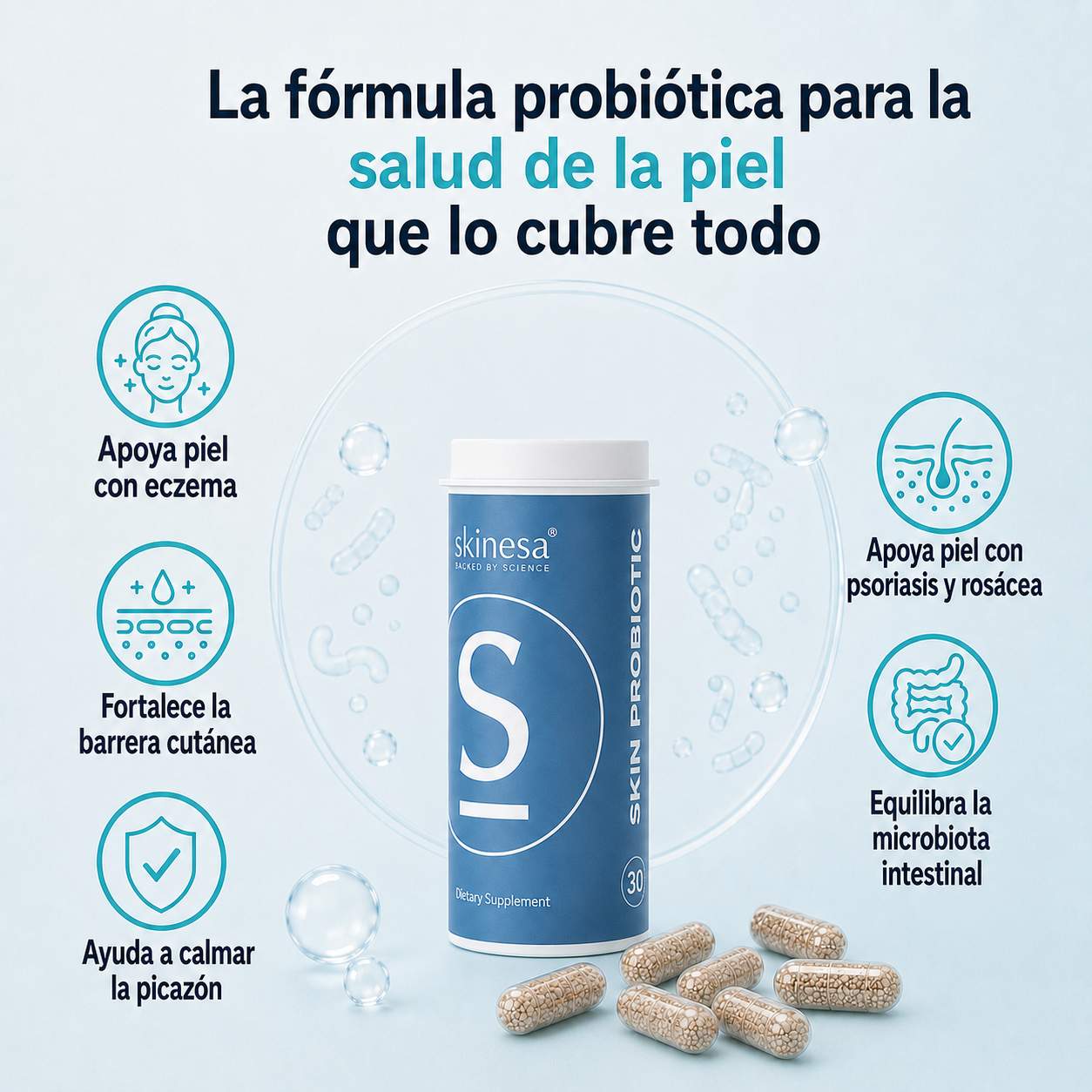 Skinasa | Probióticos para la salud de la piel